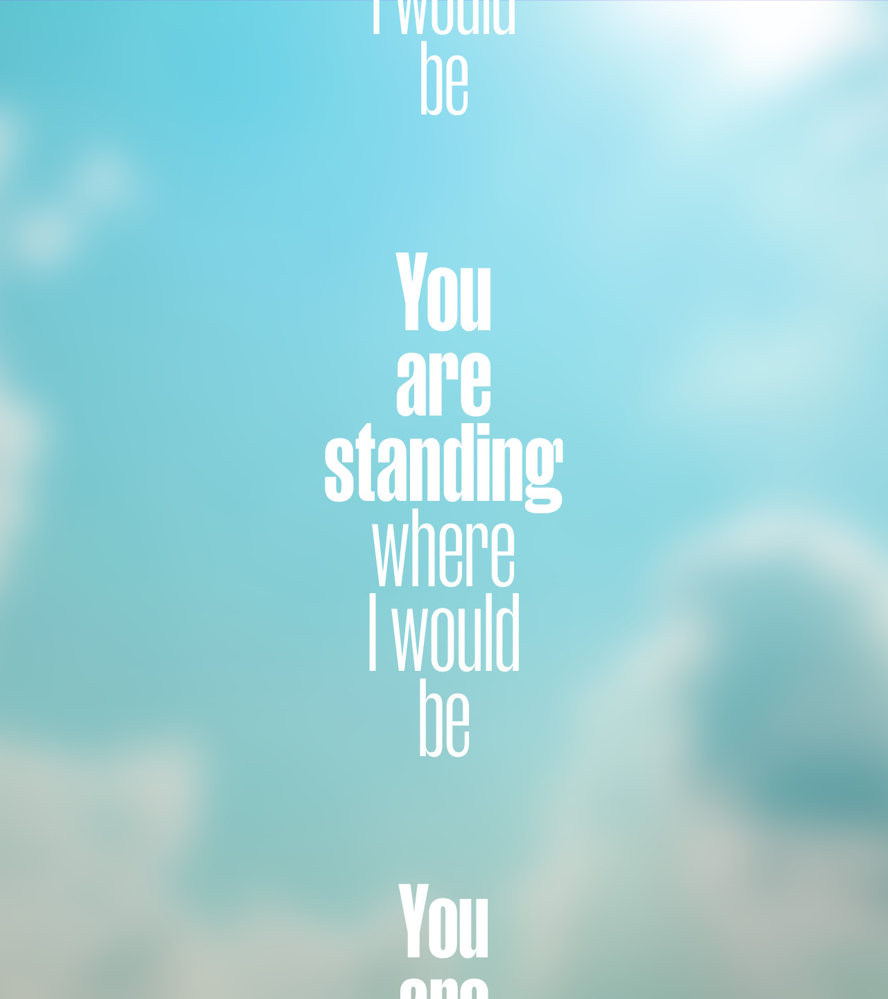 I Would Be Here If I Could